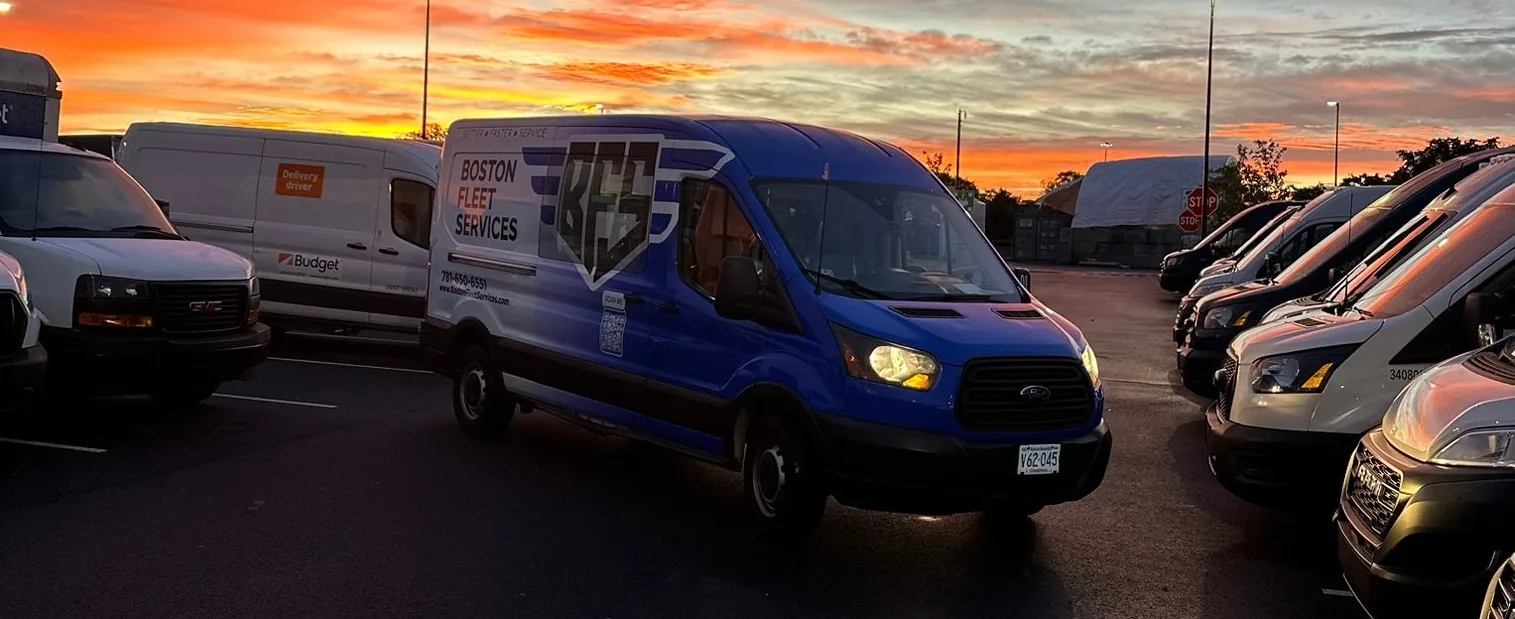 Boston Fleet Services technicians performing scheduled fleet maintenance